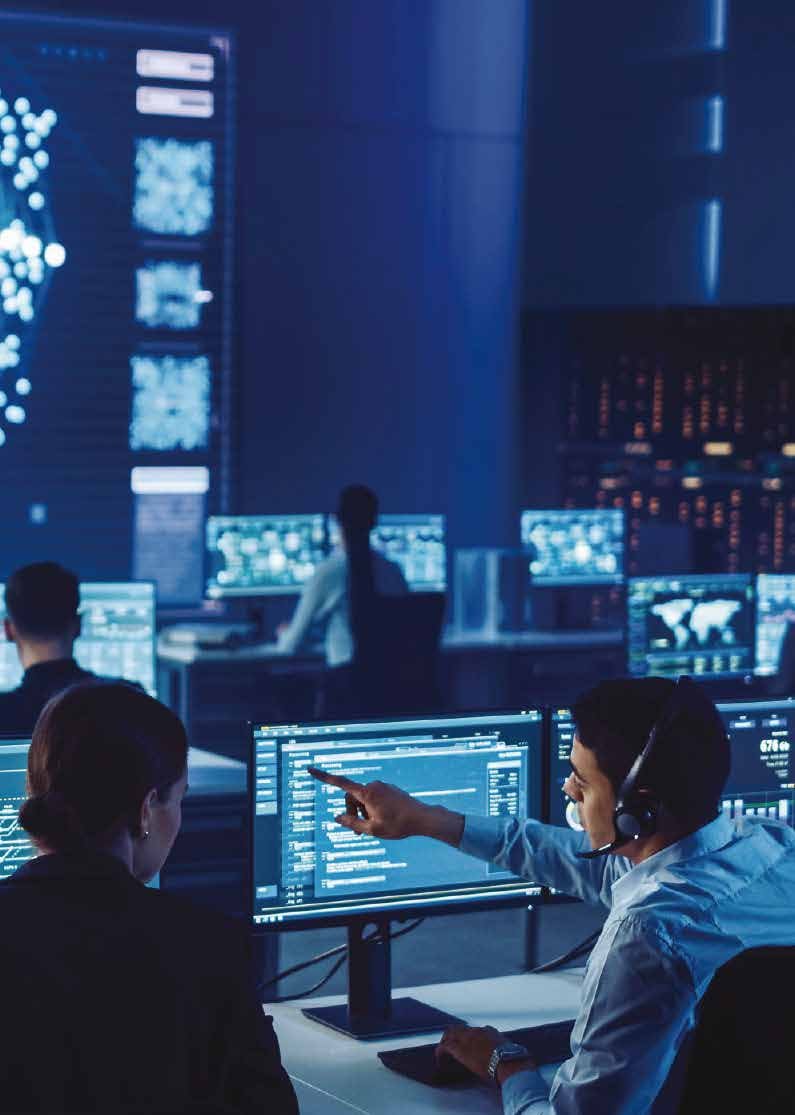 Operator working at a Clario Zen control room display