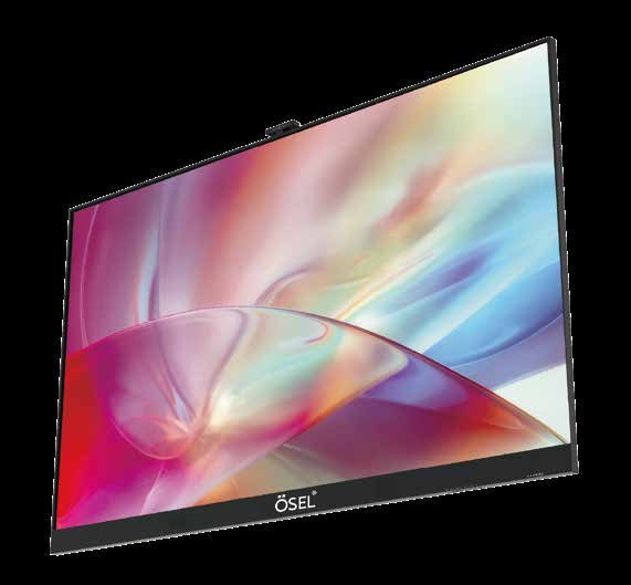 ÖSEL Engage Board interactive LED smart display shown at an angle