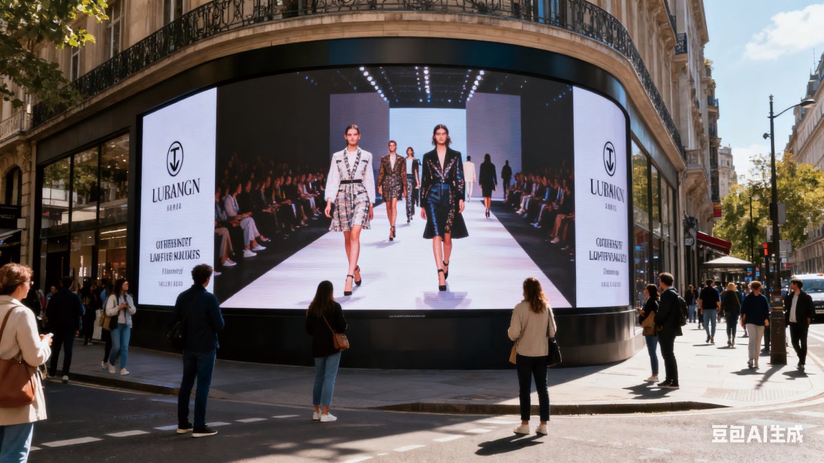 Horizon Blaze outdoor LED screen on a city street showing an advertisement