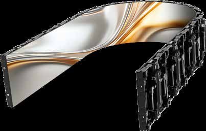 Nomad Curve rental LED cabinets forming a curved wave-shaped screen