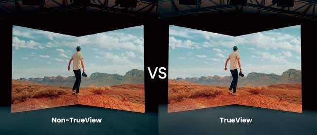 Side-by-side comparison of standard output against ÖSEL TrueView