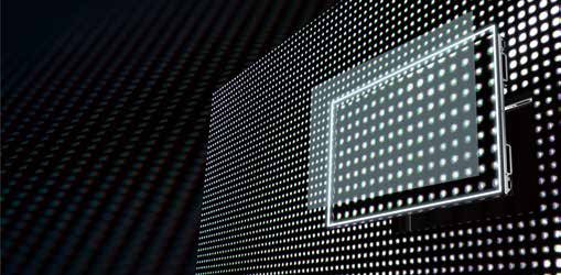 Close view of the Nomad Link LED surface and pixel structure
