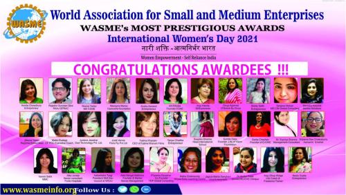 Women Entrepreneur in Technology WASME - SME WORLD 8 March 2021 Delhi